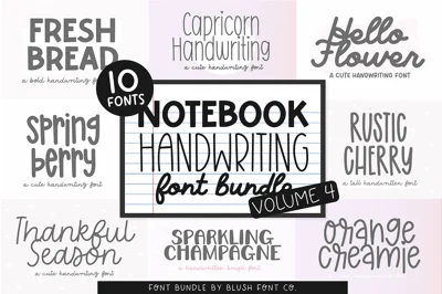 NOTEBOOK HANDWRITING Bundle Vol 4