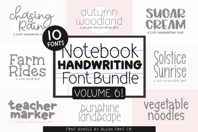 NOTEBOOK HANDWRITING FONT BUNDLE V6 Free Download