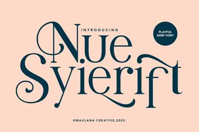 Nue Syierift – Playful Serif Font