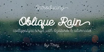 Oblique Rain Font