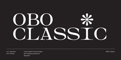OBO Classic Font