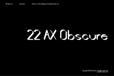 Obscure Stylish Font