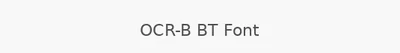 OCR-B BT Font