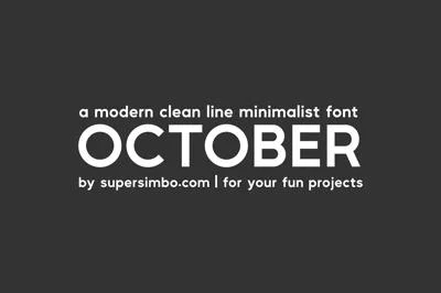 October | Modern Sans Serif Font