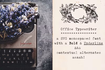 Office Typewriter SVG font Free Download