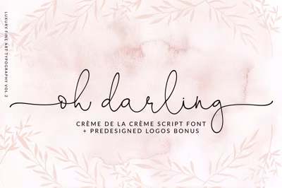 Oh Darling- Ethereal Script Font Free Download