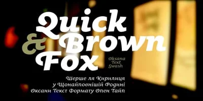 Oksana Text Swash Font