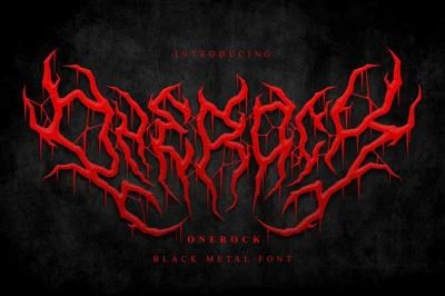 Onerock | Black Metal Font Vol.6