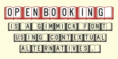 Open Book ING Font