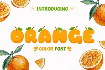 Orange Color font Free Download