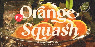 Orange Squash Pro Font