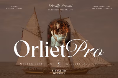 Orliet Pro - Serif, Icons + Script Free Download