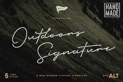 Outdoors Signature Vintage Typeface Free Download