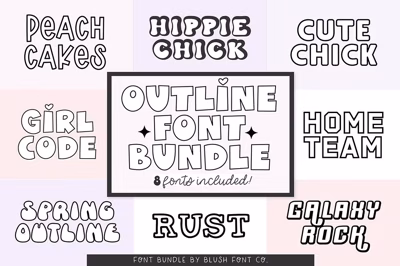 OUTLINE FONT BUNDLE Vol.1 Free Download