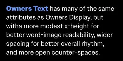 Owners Text Font