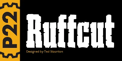 P22 Ruffcut Font