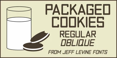 Packaged Cookies JNL Font