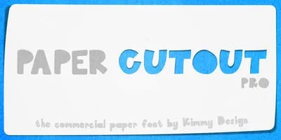 Paper Cutout Pro Font