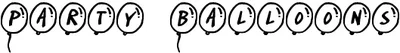 Party Balloons Font