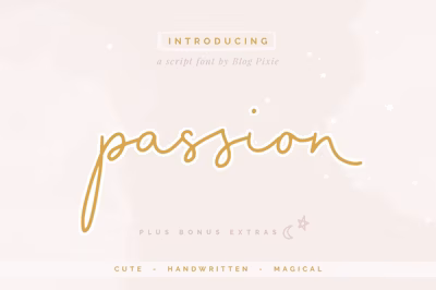 Passion Script Font Free Download