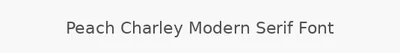 Peach Charley Modern Serif Font