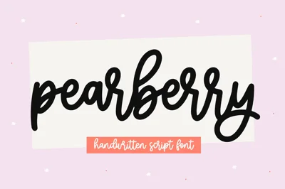 Pearberry | Handwritten Script Font