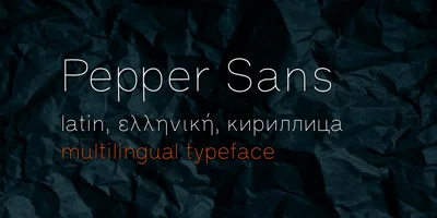 Pepper Sans Font