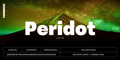 Peridot Latin Font