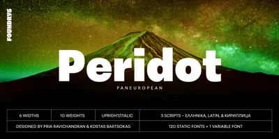 Peridot PE Font