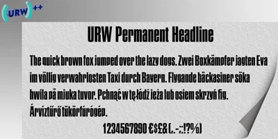 Permanent Headline Font