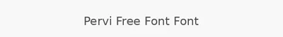 Pervi Free Font Font