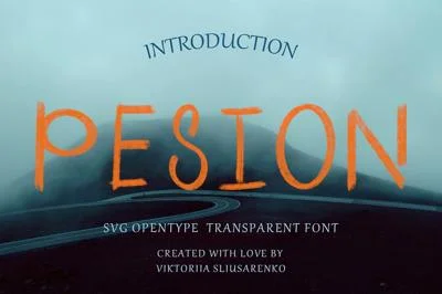 PESION svg opentype font