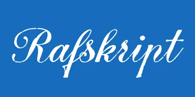 PF Rafskript Font