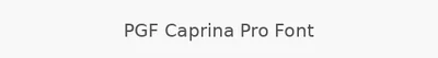 PGF Caprina Pro Font