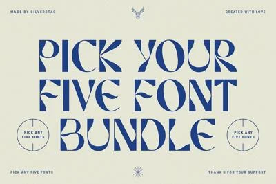 Pick Your Own Five Font Bundle