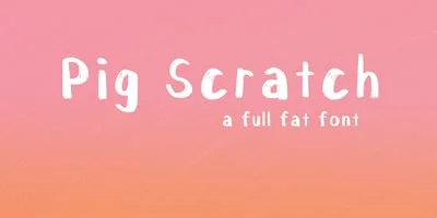 Pig Scratch Font