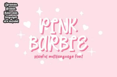Pink Barbie playful font