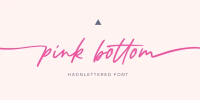 Pink Bottom Font