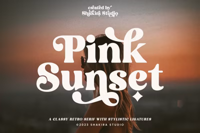 Pink Sunset - Retro Serif Free Download
