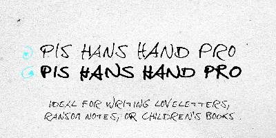 PiS HansHand Pro Font