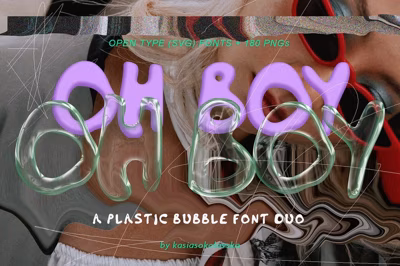 Plastic Bubble Font Duo 3D Free Download