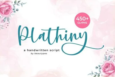 Plathiny - a handwritten script