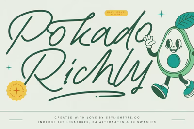 Pokado Richly Natural Handwritten Free Download