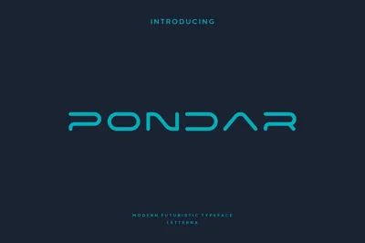 Pondar - Modern Futuristic Typeface