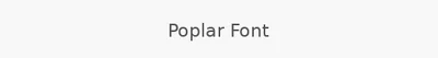 Poplar Font