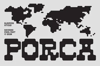 Porca – Rounded Pixel Font