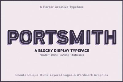 Portsmith Versatile Inline Font Free Download