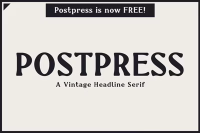 Postpress - FREE Industrial Serif Free Download