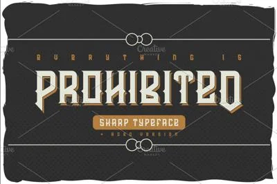 Prohibited typeface