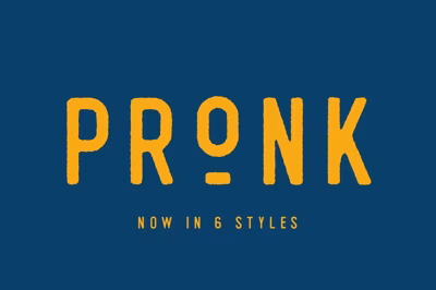 Pronk - retro vintage display font Free Download